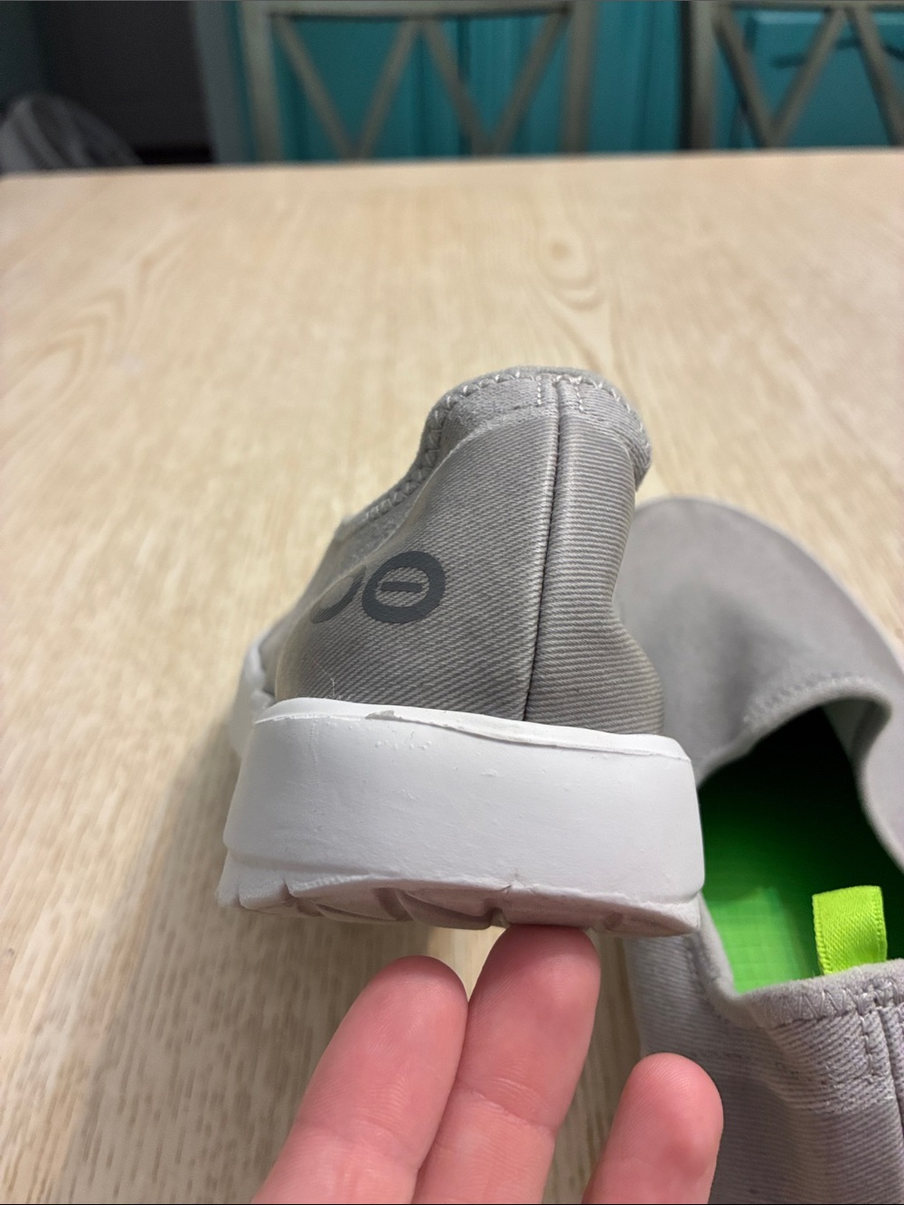 Women’s OOFOS OOmg eeZee Low Slip-On Sneaker Shoes (Grey) - Picture 6 of 13